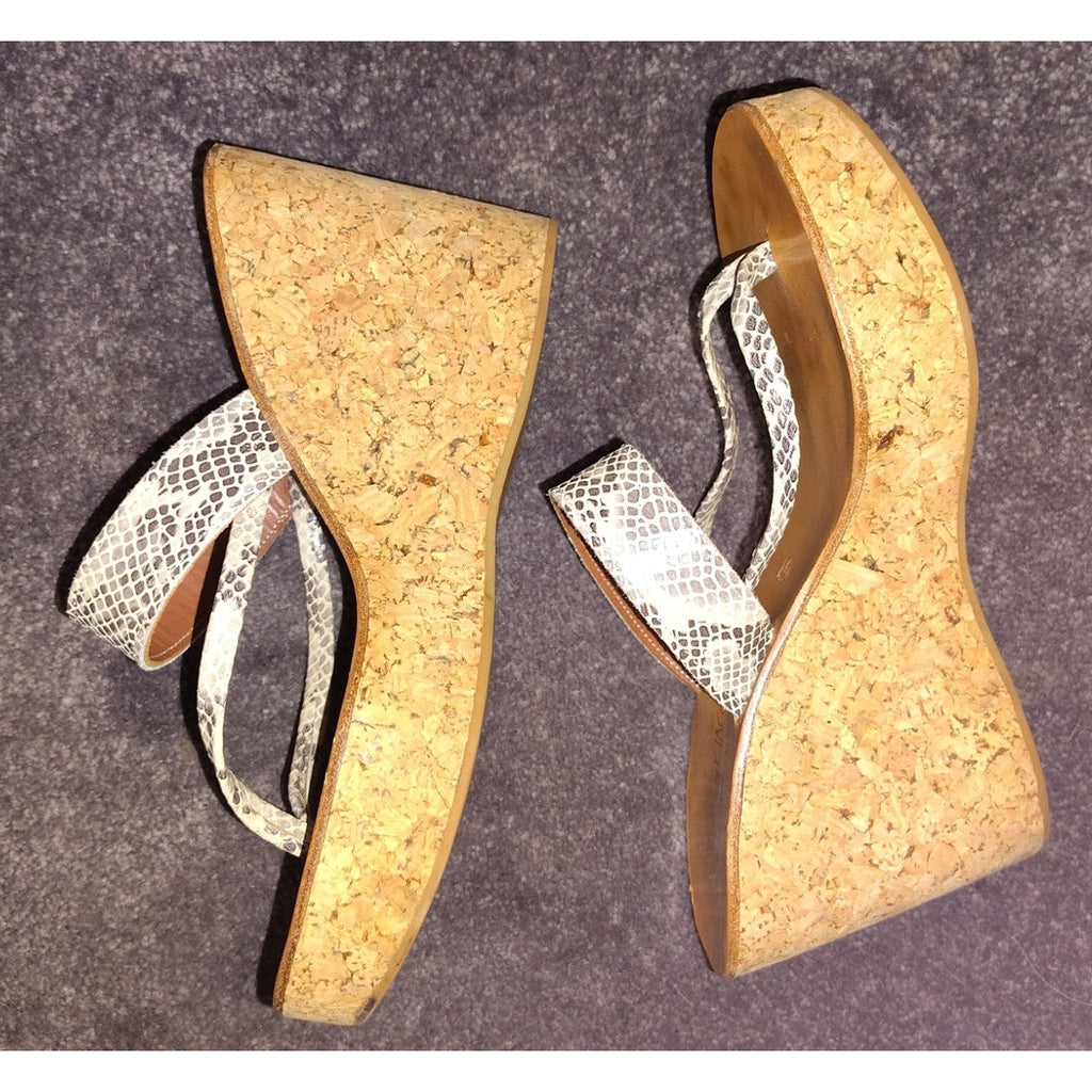 K Jacques Python print Wedges Sz 9  Pristine!