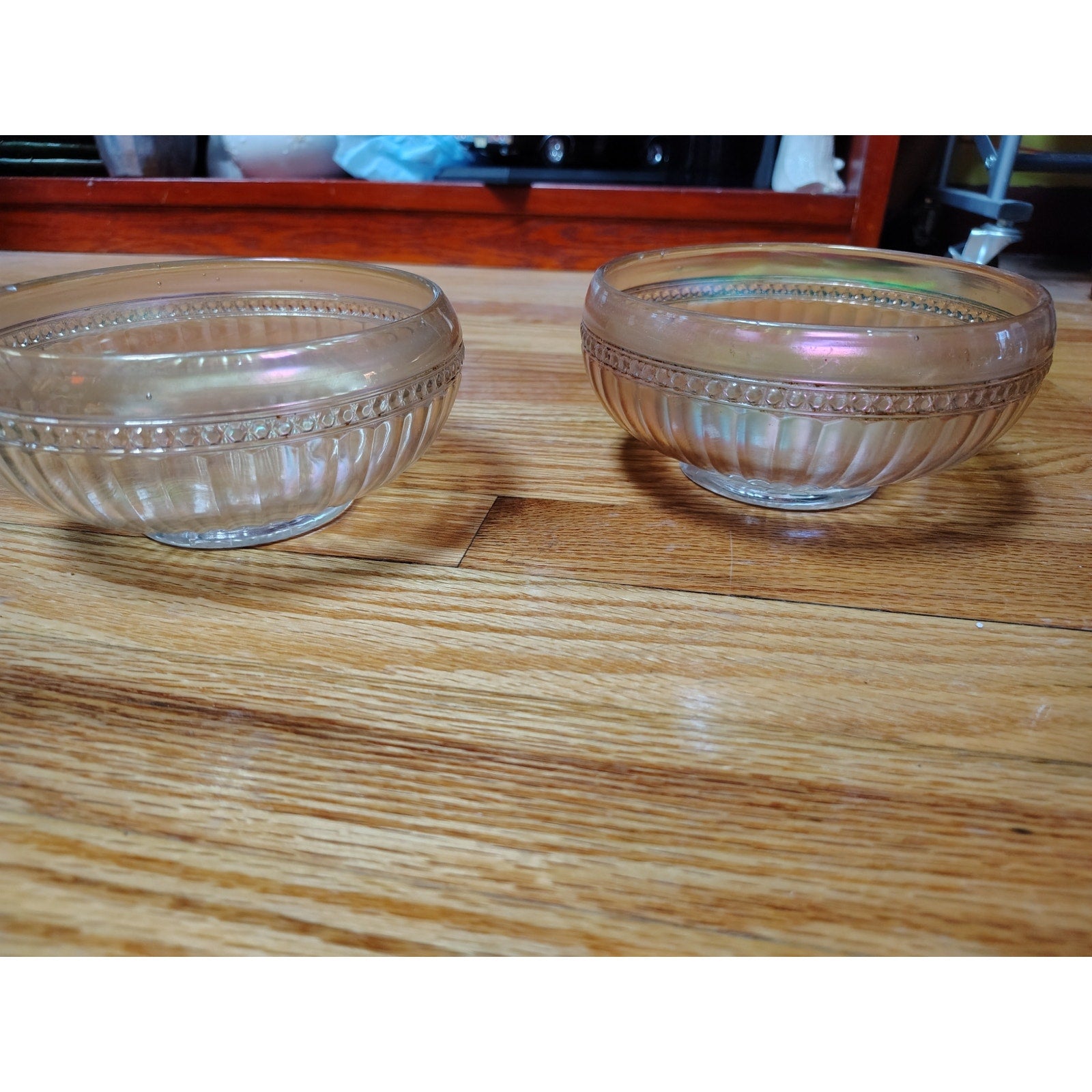 Vintage Iridescent candy bowls, 2