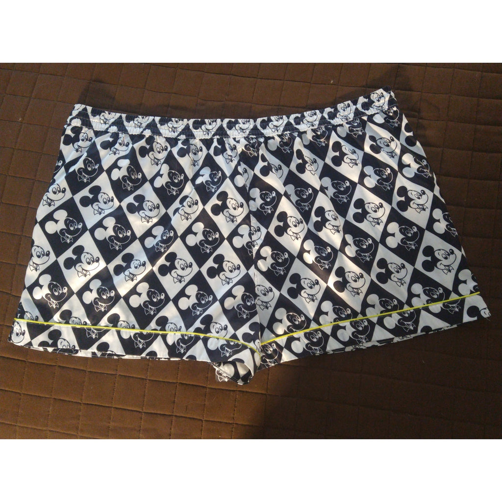 Mickey Mouse Satin B&W Boxer Style Shorts 2X