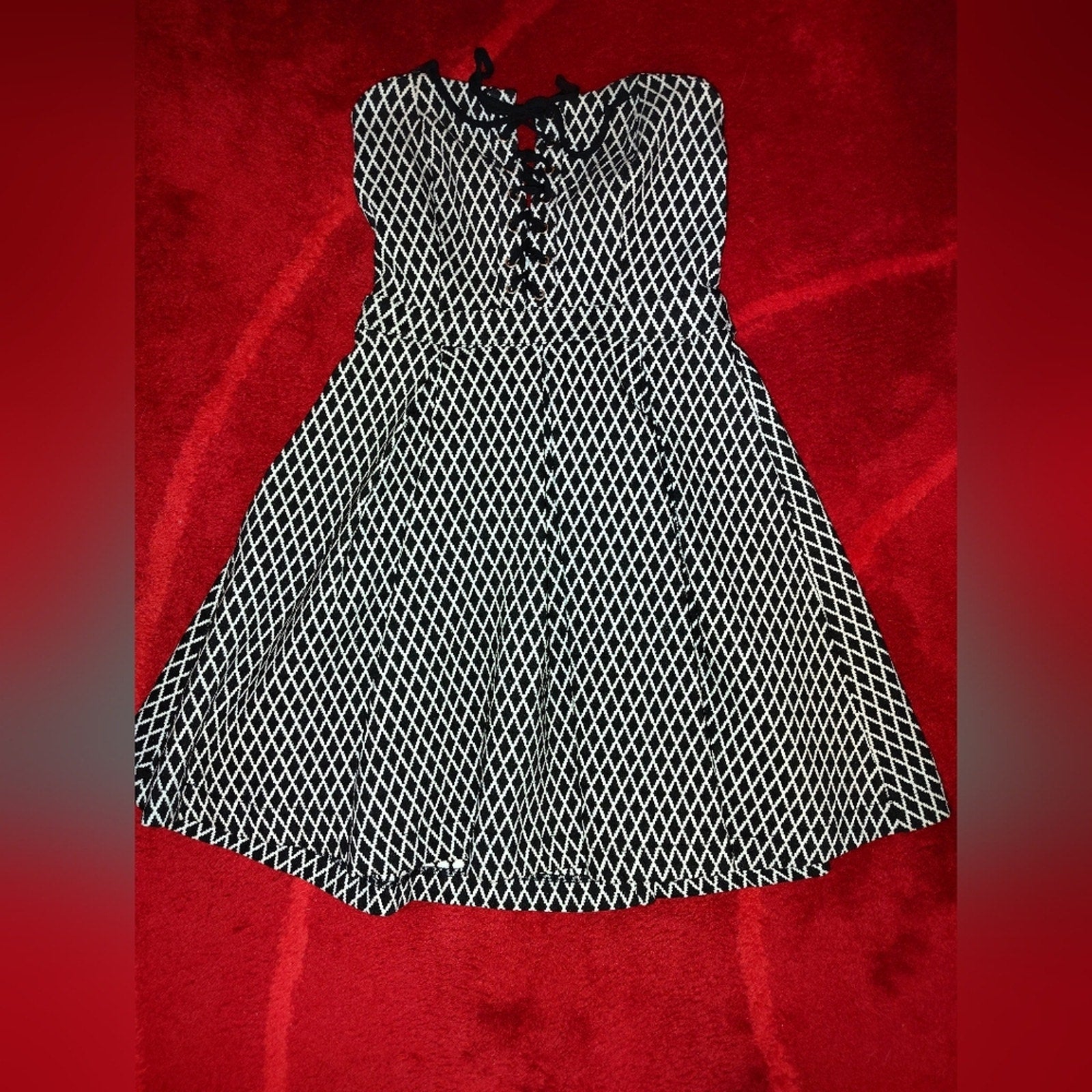 B Darlin Black and White Mini Dress