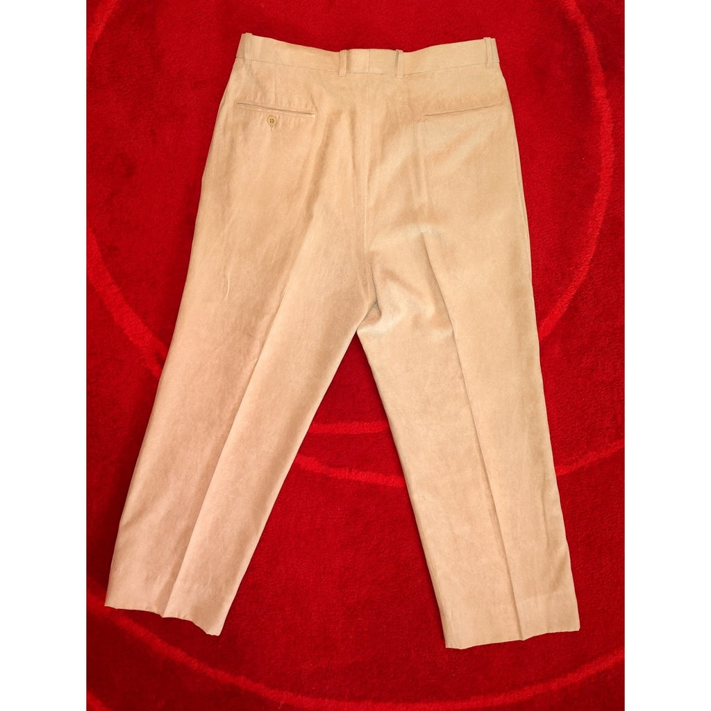 Pronti Ultra Suede Cream Slacks SZ 36 X 30