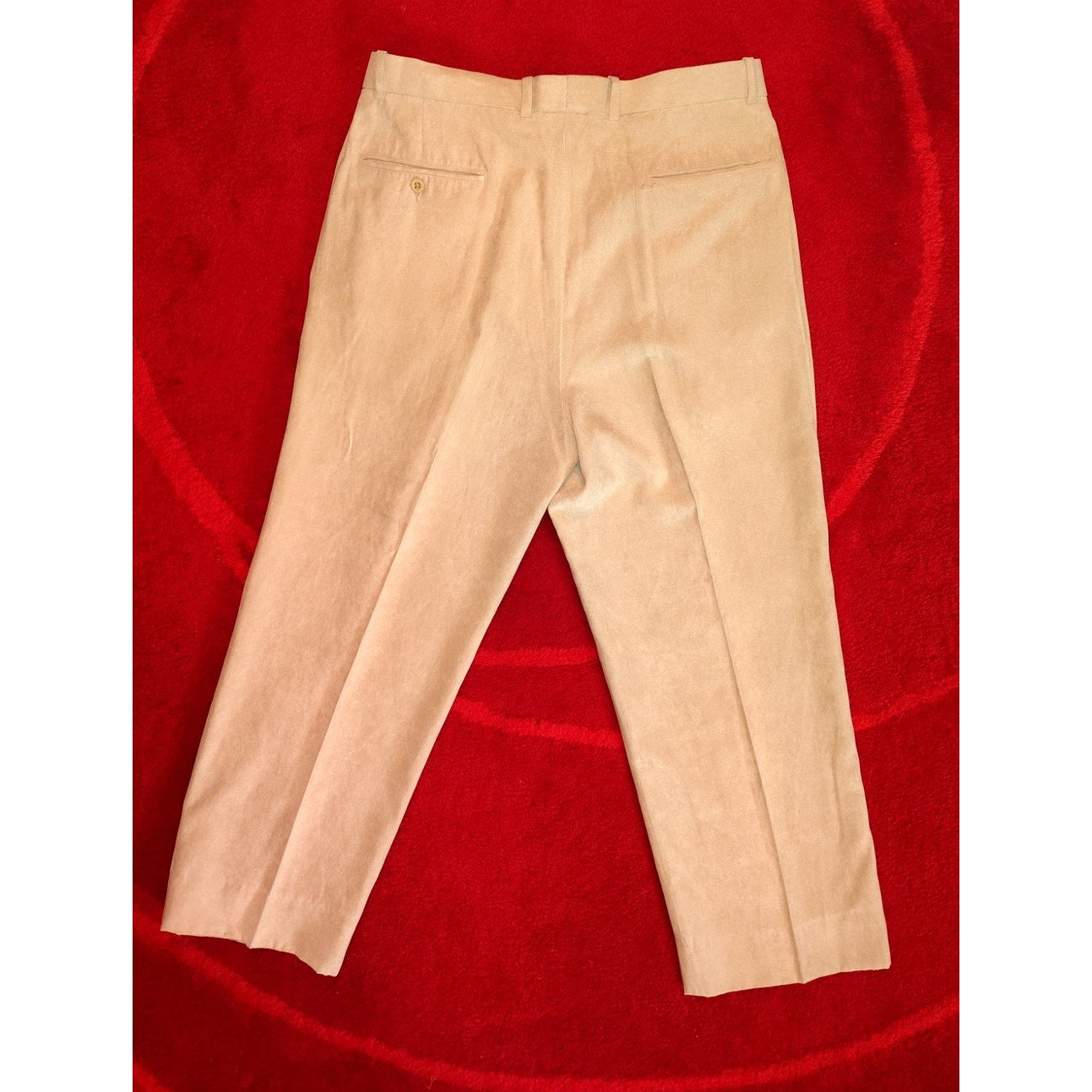 Pronti Ultra Suede Cream Slacks SZ 36 X 30