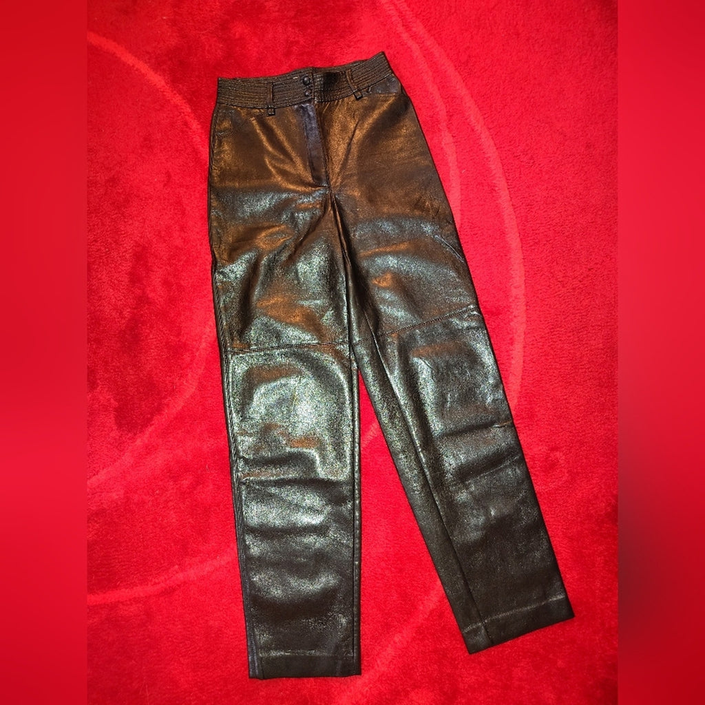 Wilfred Vegan Leather Straight Leg Pants SZ 2