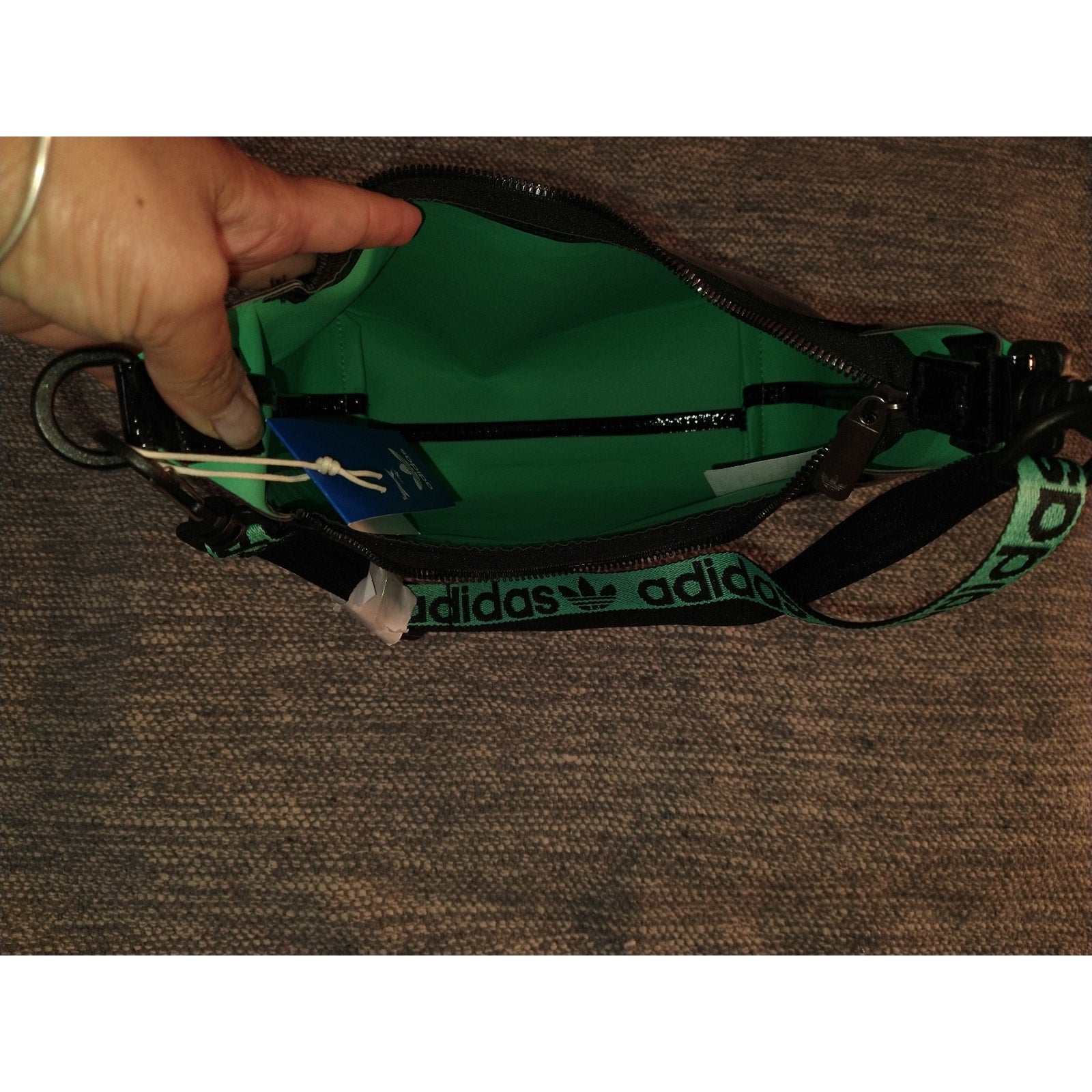 ADIDAS cabin bag reversible Mini Airliner in Black & Teal