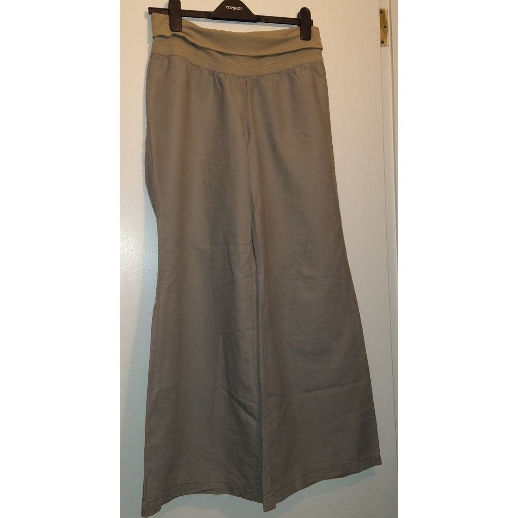 Rollover waist Linen pants NWOT sz M