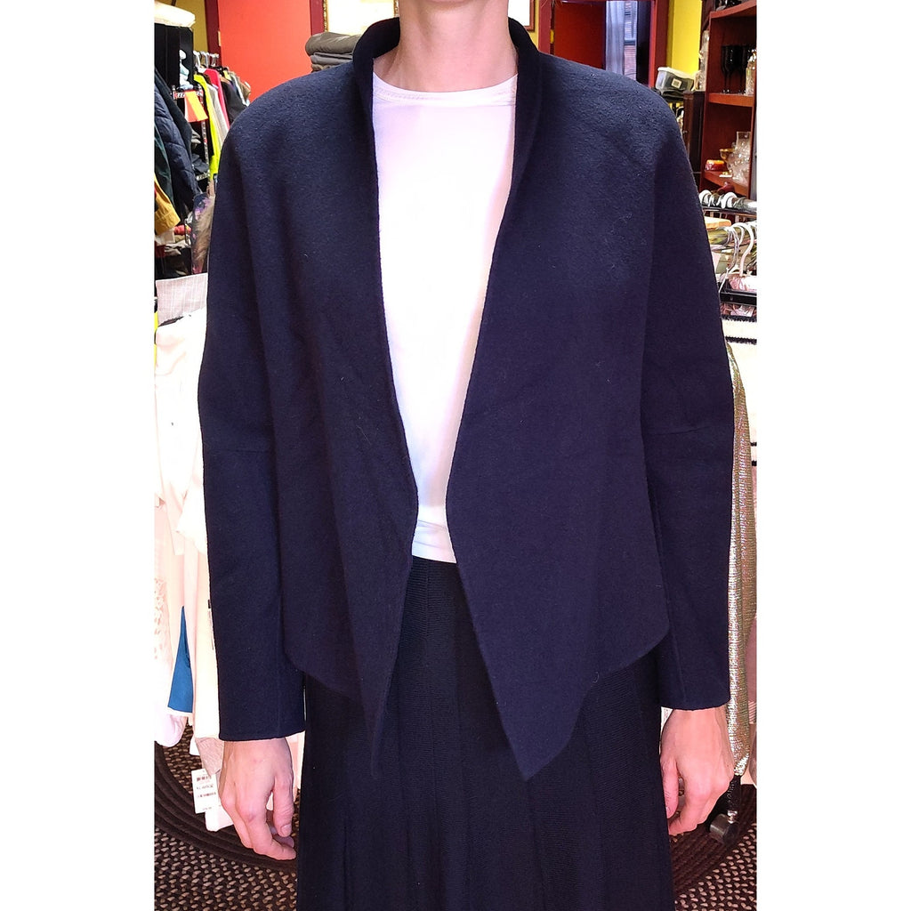 Vintage Donna Karan Navy Cashmere Jacket Sz M