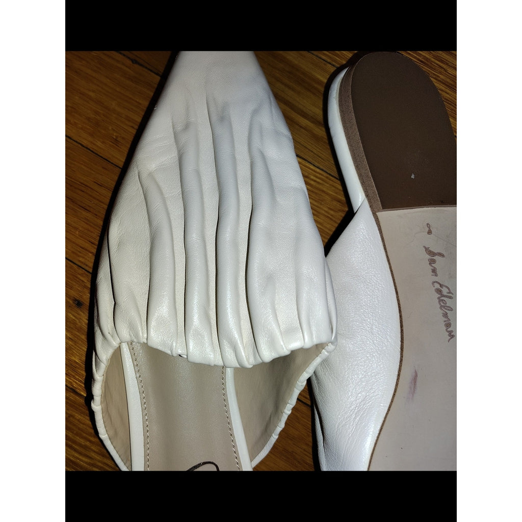 Sam Edleman Cecilia Gathered Leather Slip-On Flats Sz 8