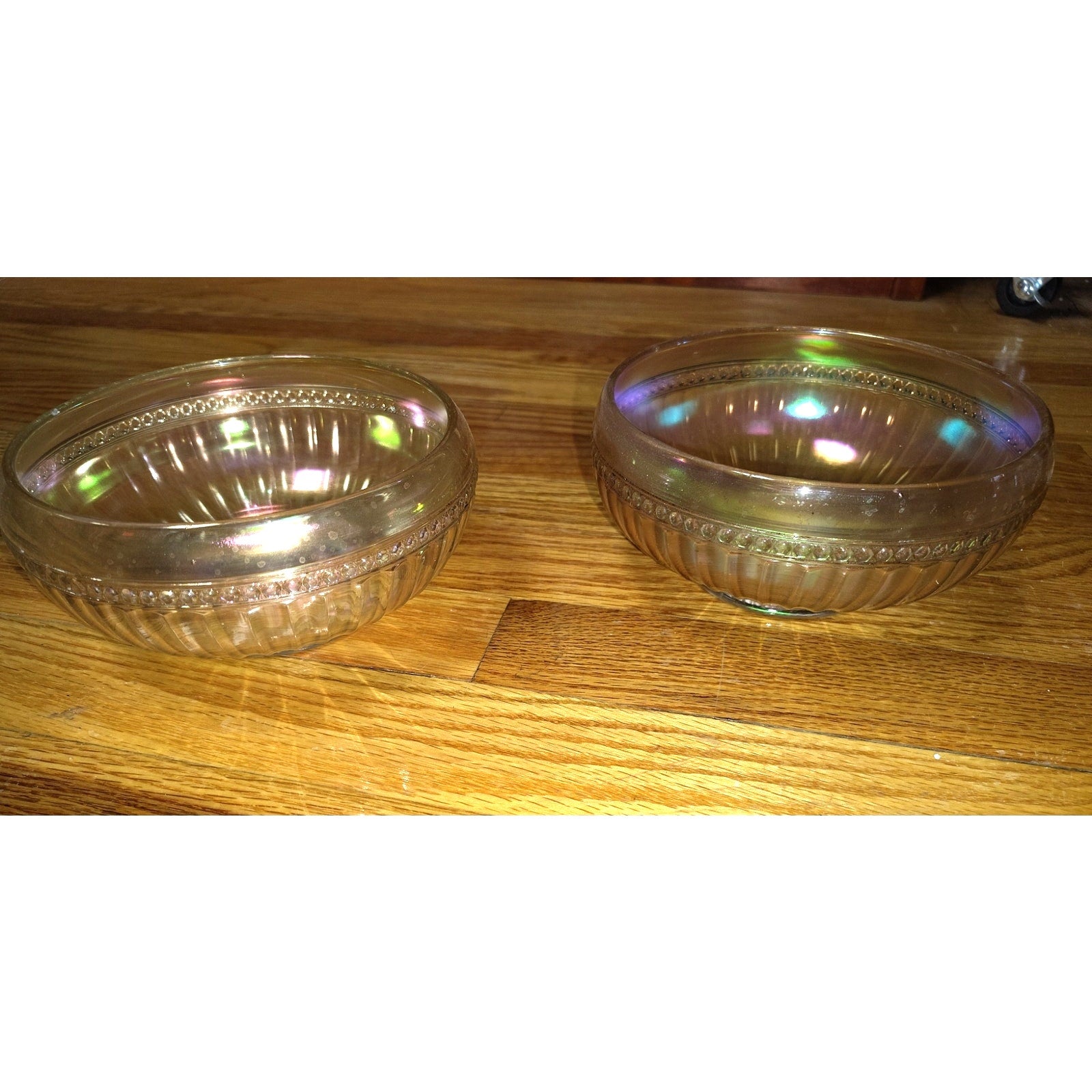 Vintage Iridescent candy bowls, 2