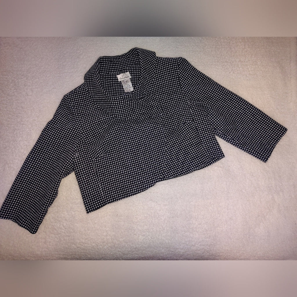 Vintage Retro Fit Polka Dot Cropped Jacket Sz 14