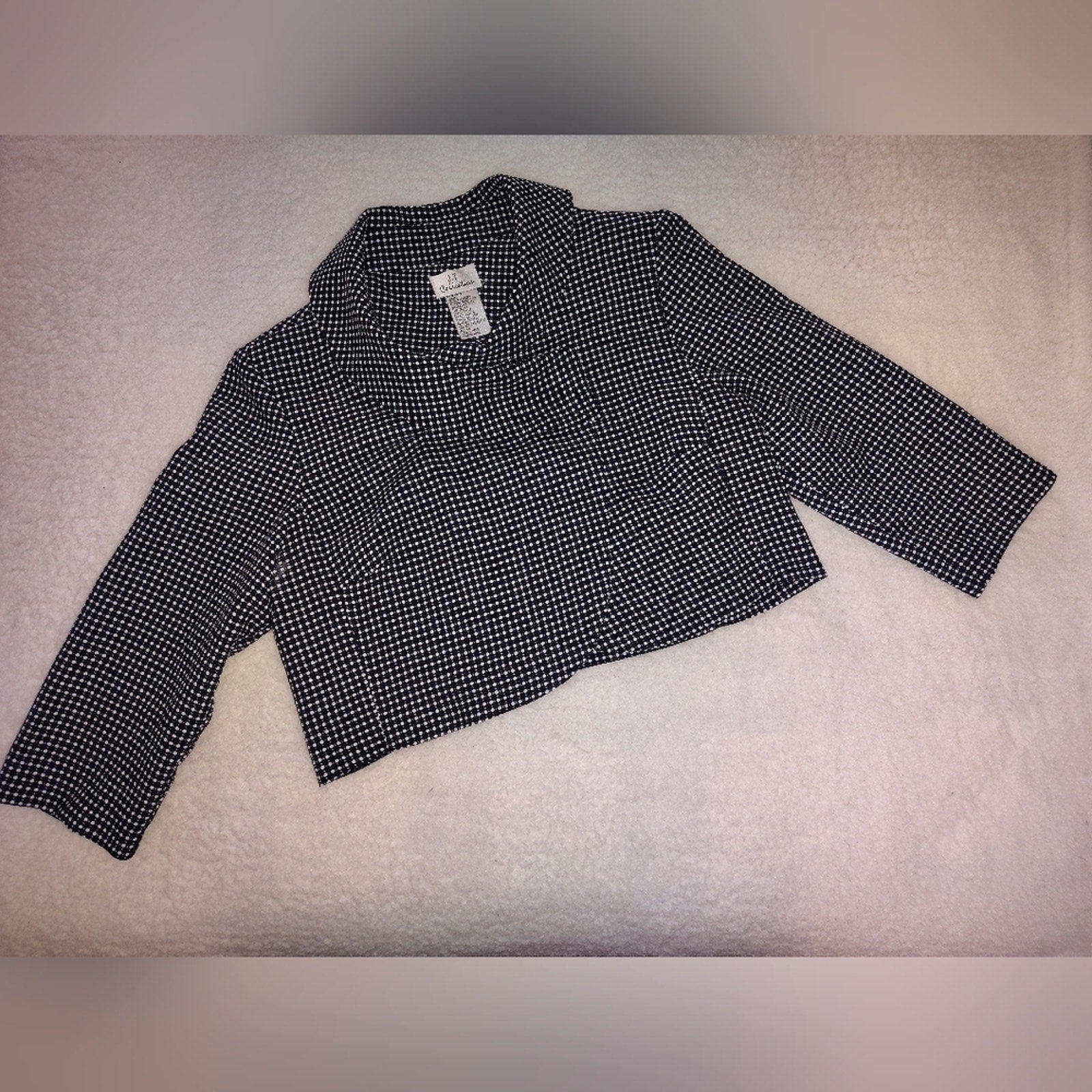 Vintage Retro Fit Polka Dot Cropped Jacket Sz 14