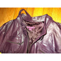 Jessica London Burgundy Leather long Jacket Sz 26
