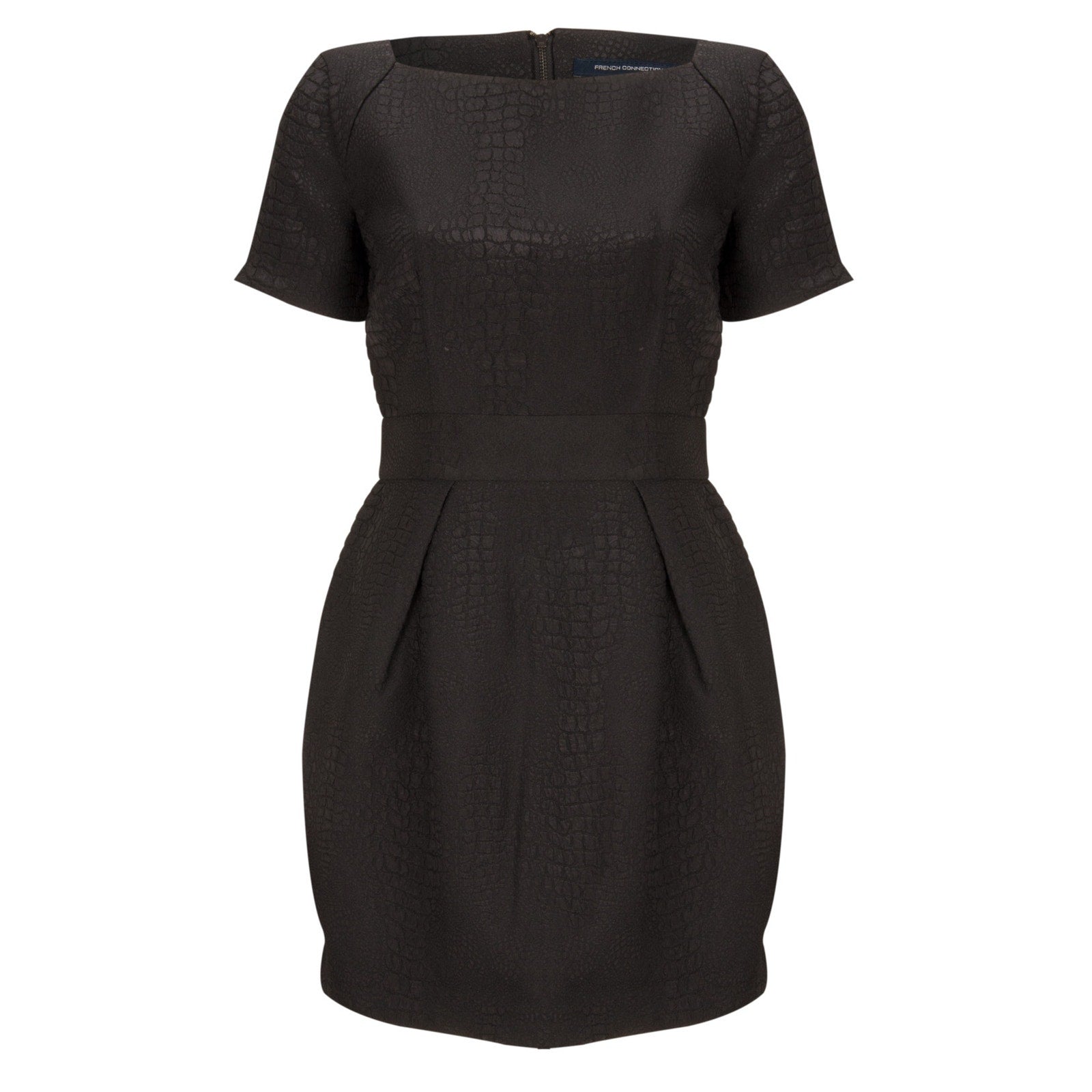 French Connection Black Textured Mini Dress Sz 8