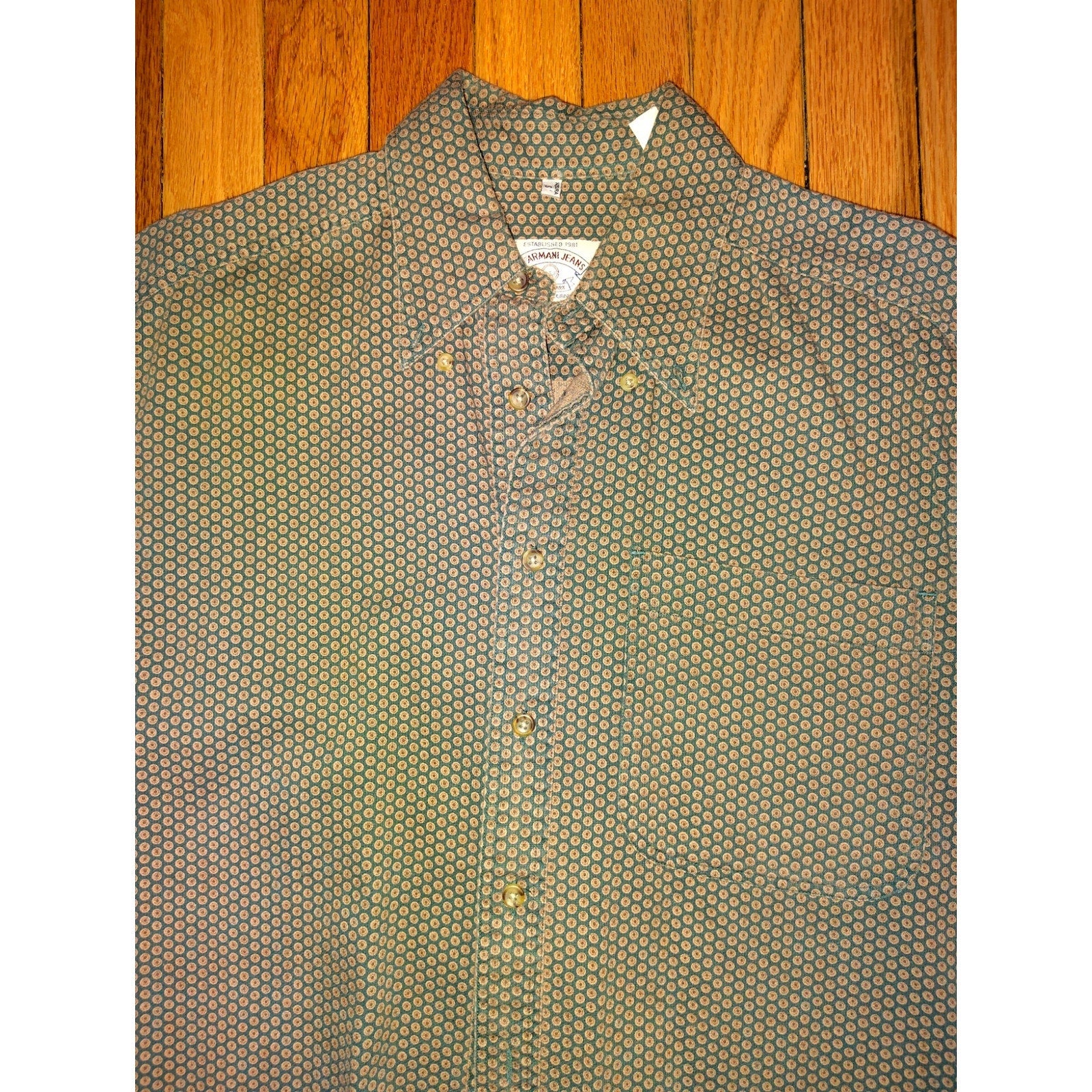 Armani Jean Vintage 90's Button Down Sz S