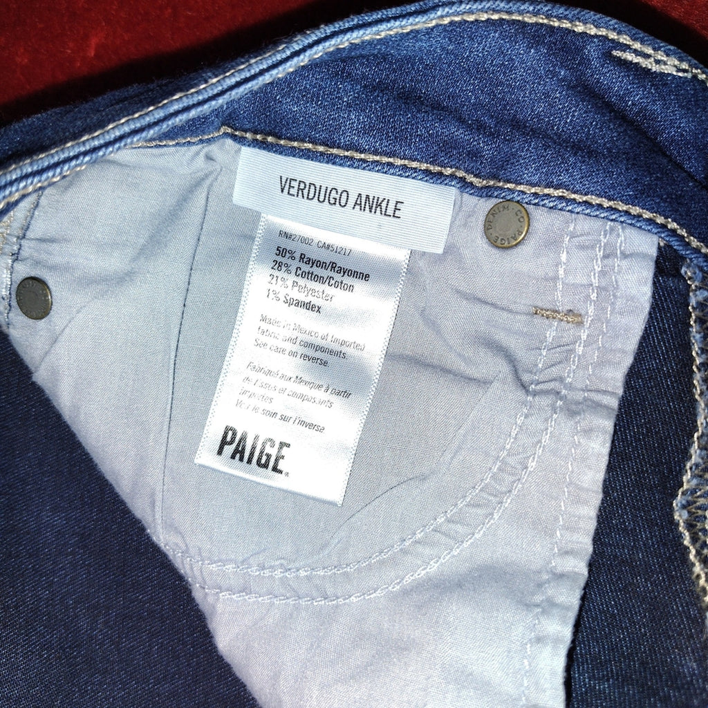 PAIGE Women's Dark Blue Skinny Jeans Sz 29