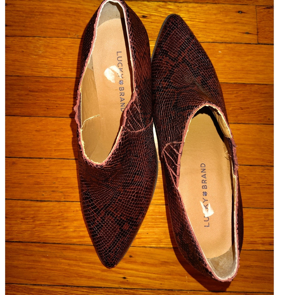 Lucky Brand NWOT Tabea Snakeskin Booties Sz 9.5