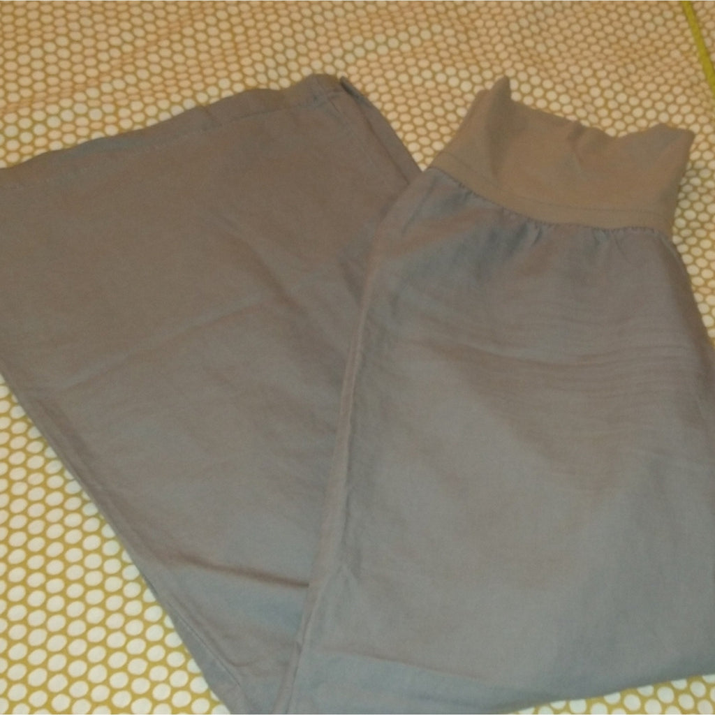 Rollover waist Linen pants NWOT sz M