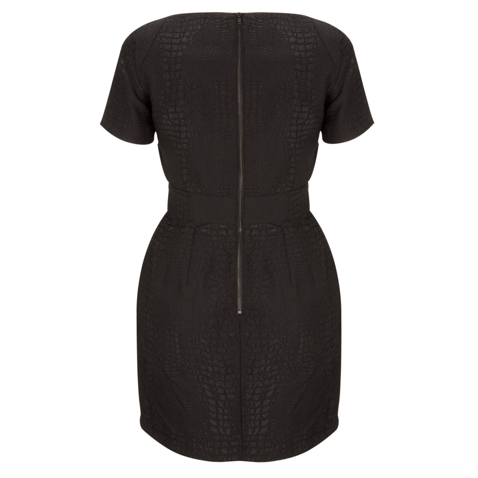 French Connection Black Textured Mini Dress Sz 8