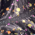 Vintage Asian Inspired Satin & Lace Mermaid Cut Shirt Sz L