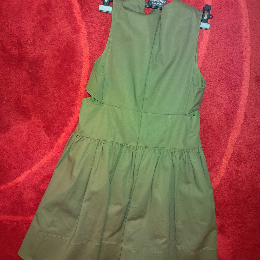 Banana Republic Anisa Deep V-Neck Brown Mini Dress Sz 14T