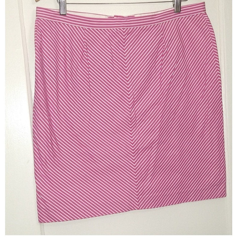 Ralph Lauren Pink Chevron Cotton Mini Sz 14