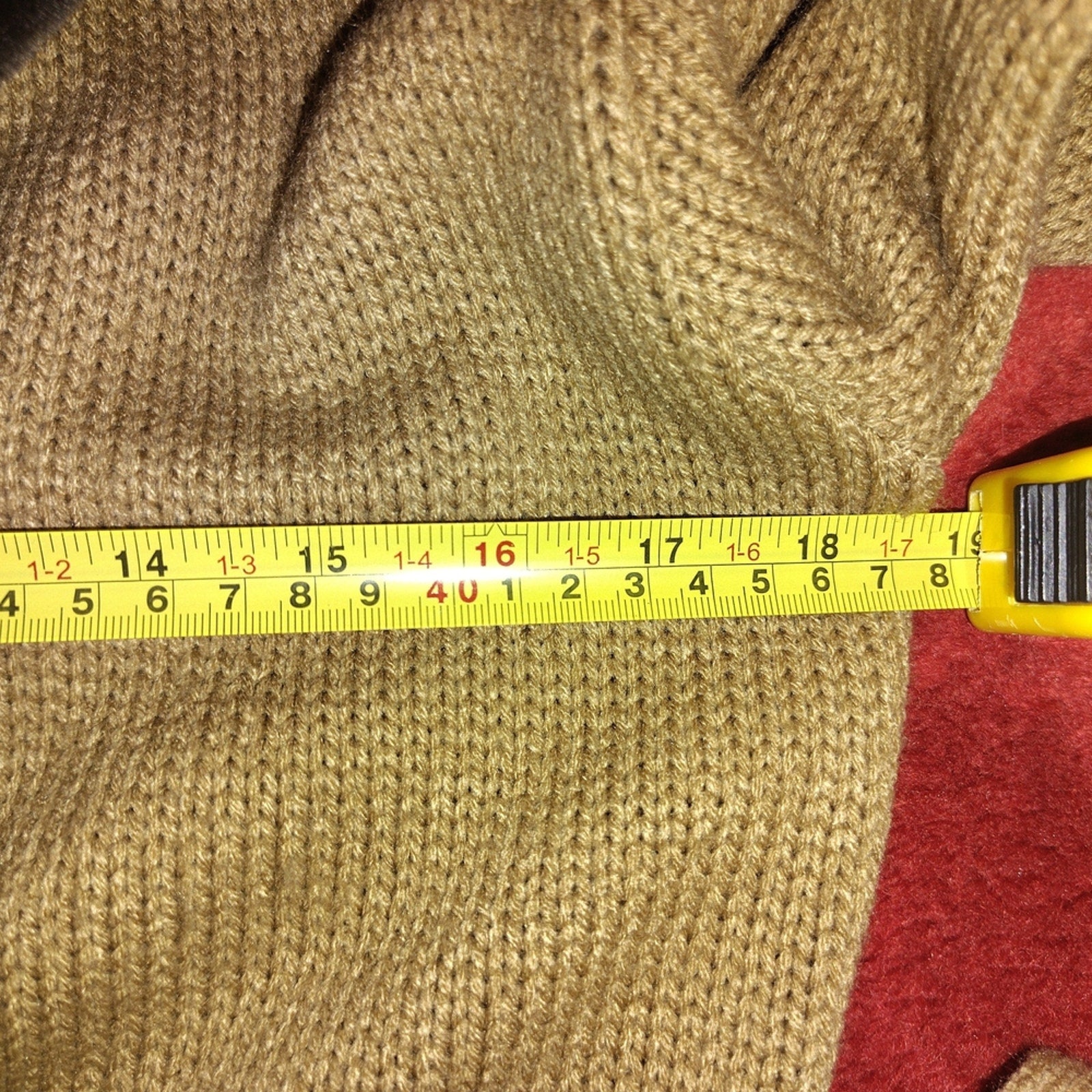 525 America Belted Cardigan Jacket with Faux Fur Trim Sz M