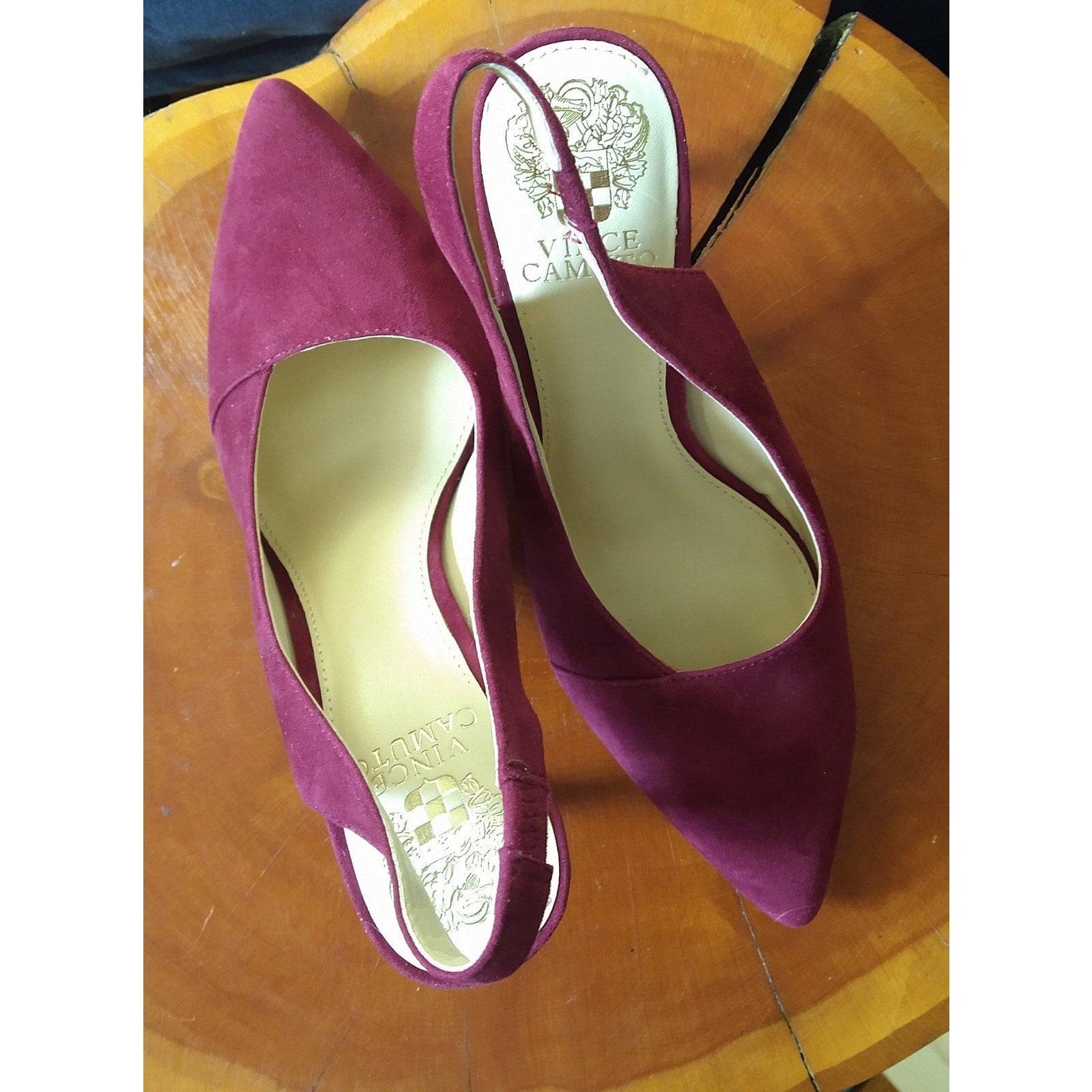 New Vince Camuto Alleema suede slingbacks Sz 7.5