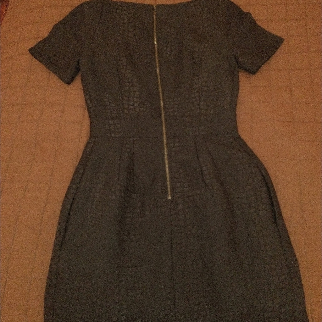 French Connection Black Textured Mini Dress Sz 8