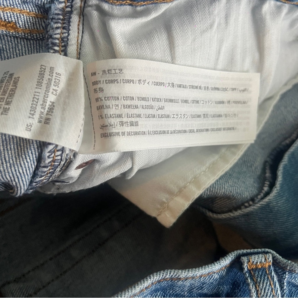 Abercrombie & Fitch Light Blue Denim Mini Skirt Sz 14