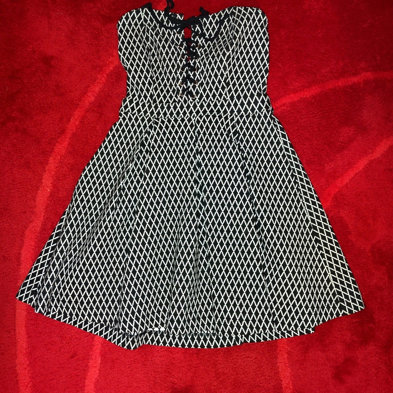 B Darlin Black and White Mini Dress