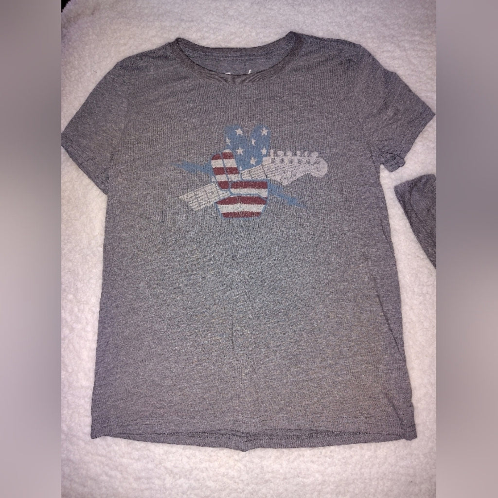 Lucky Brand/Fender American Flag Guitar Tee XS
