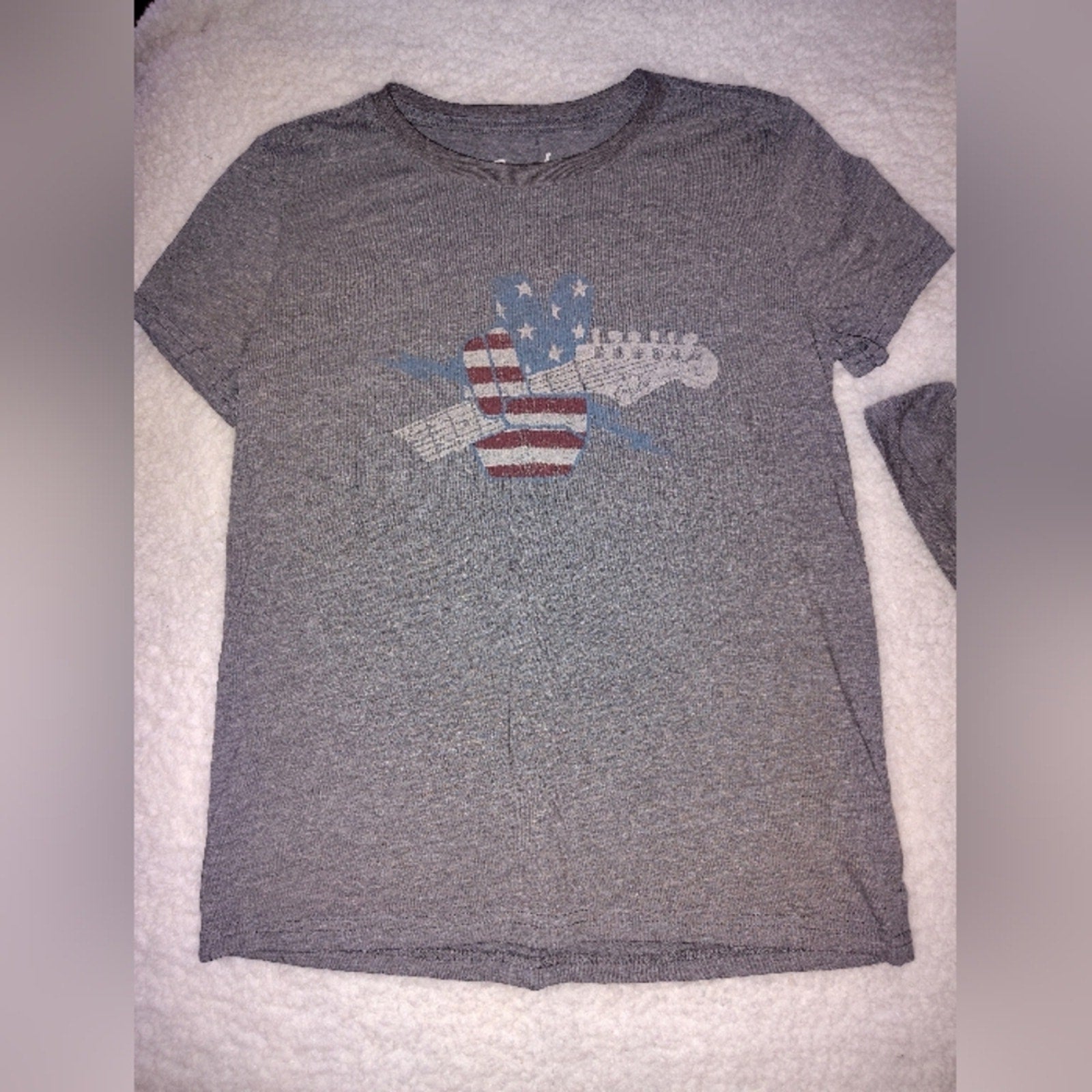 Lucky Brand/Fender American Flag Guitar Tee XS
