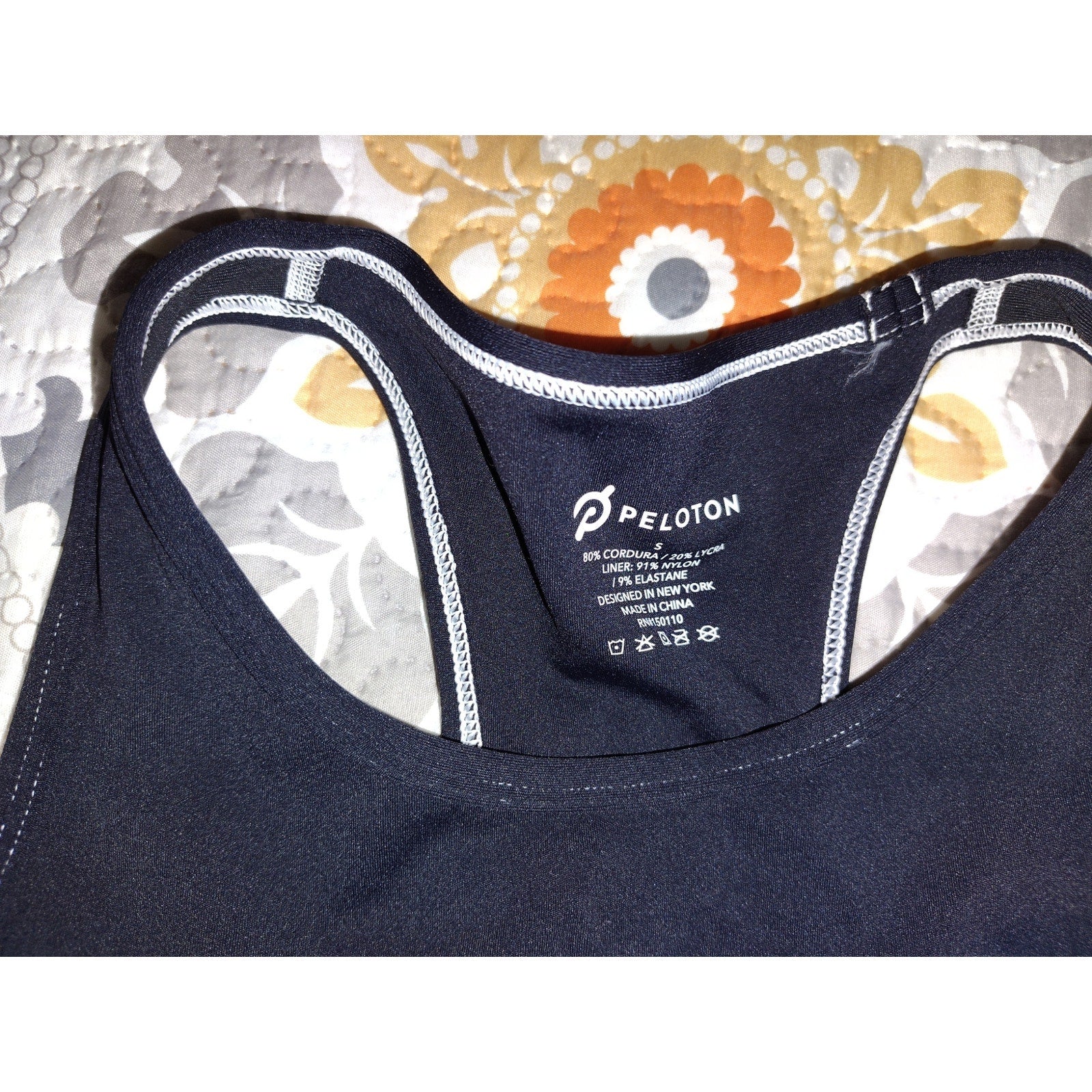 Peloton Logo Sports Bra Sz S