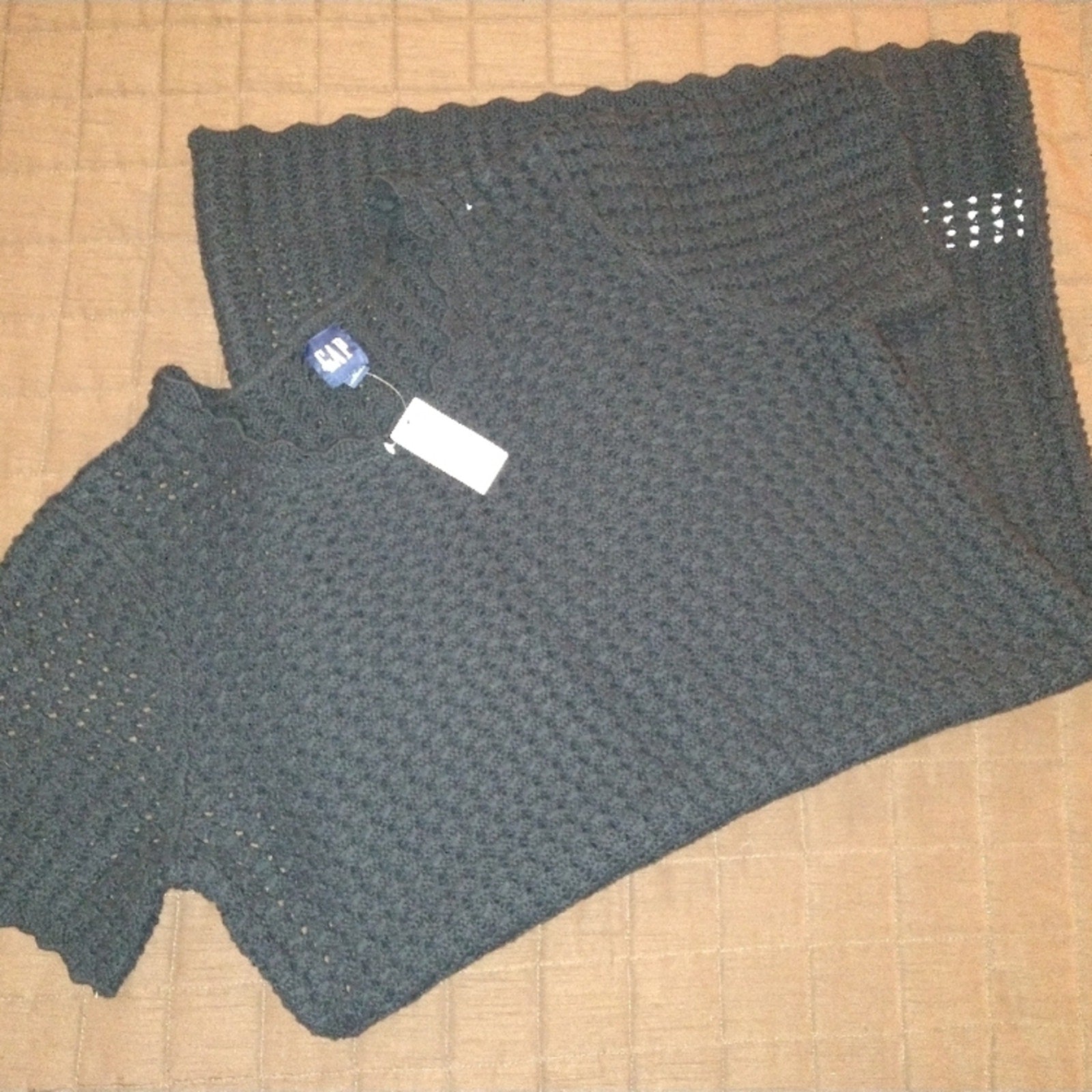 GAP Crochet Black Mini Dress Sz M