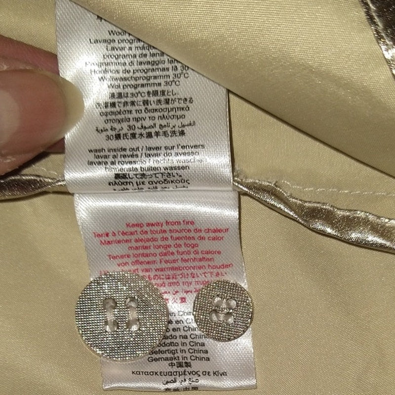 Lagerfeld Kids NWOT Sz 12 Metallic Button Up Jacket