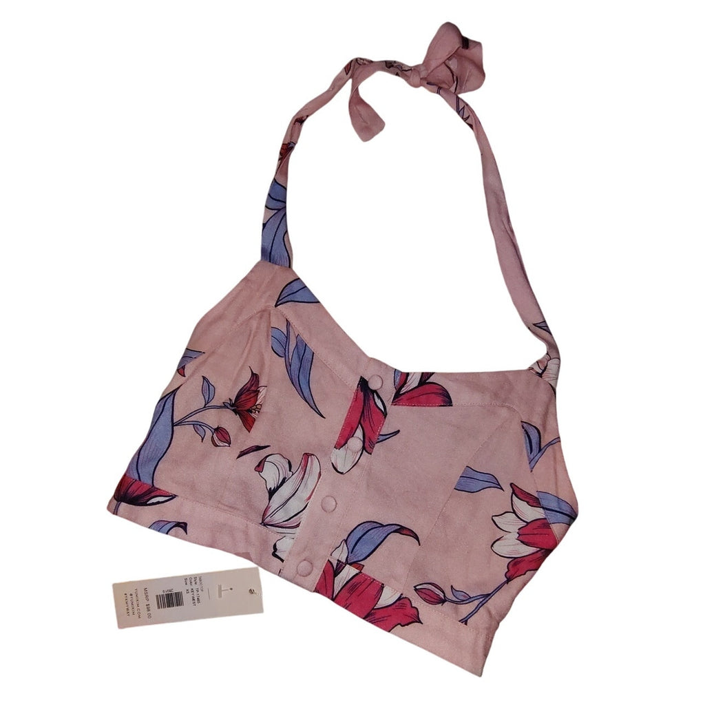 Yumi Kim NWT Cropped Floral Halter SZ XS