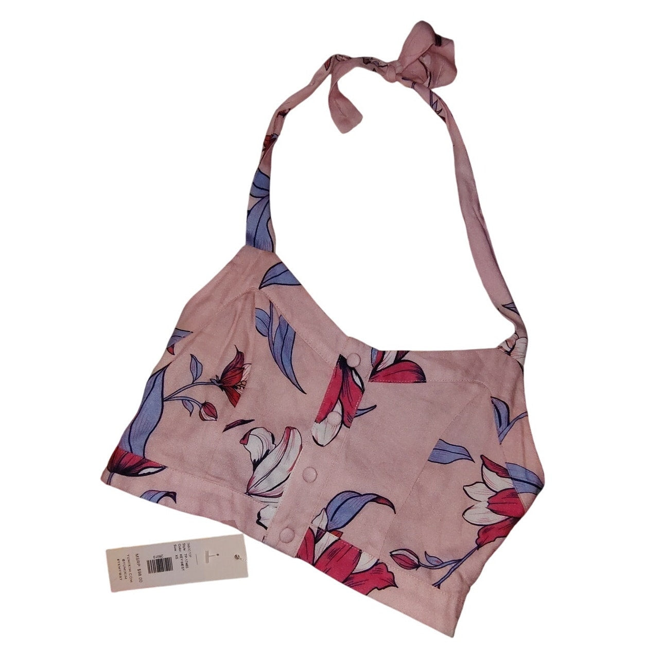 Yumi Kim NWT Cropped Floral Halter SZ XS