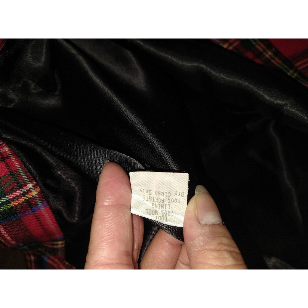 Vintage RARE NYFS 1993 Red Plaid Skinny wool NWOT 32x30