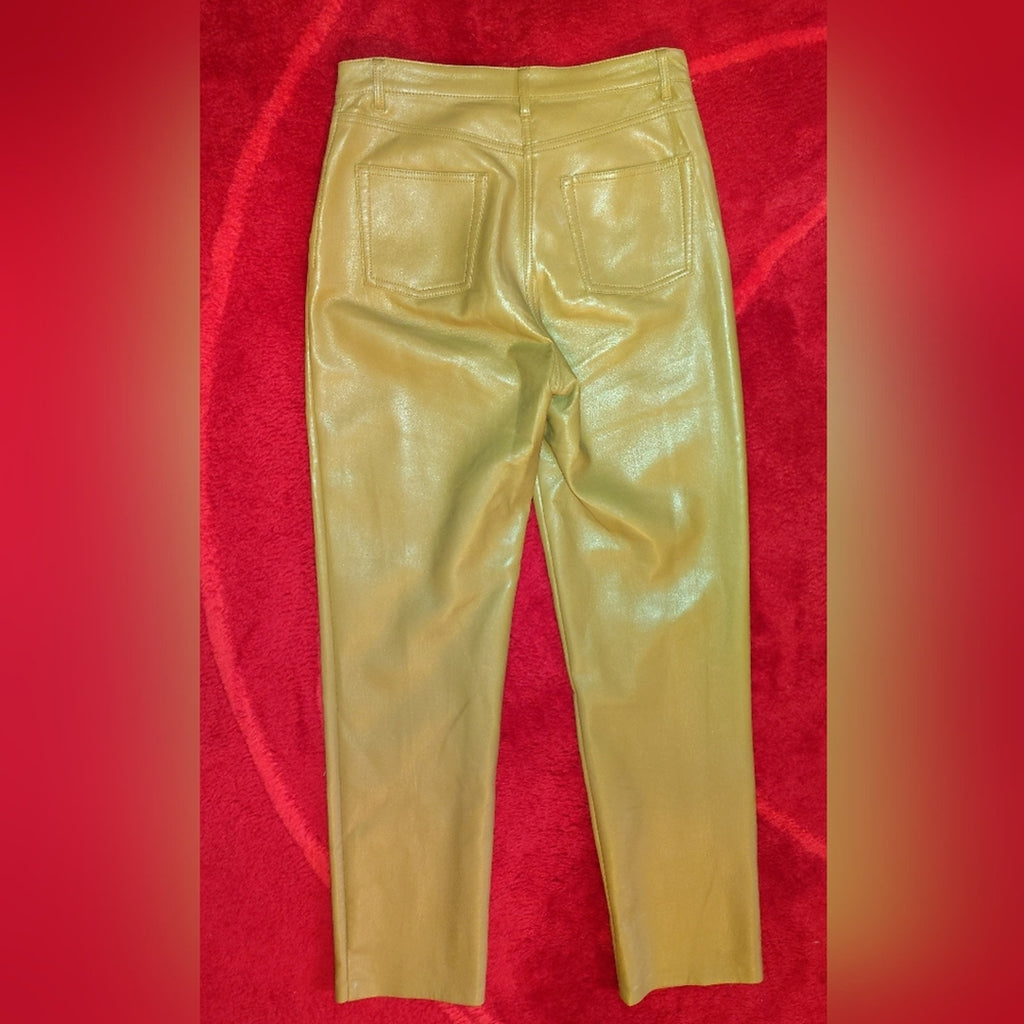 Wilfred Tan Vegan Leather Pants Sz 6