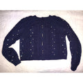 Kathie K Cableknit sweater with gorgeous rhinestone detailing!  Sz S