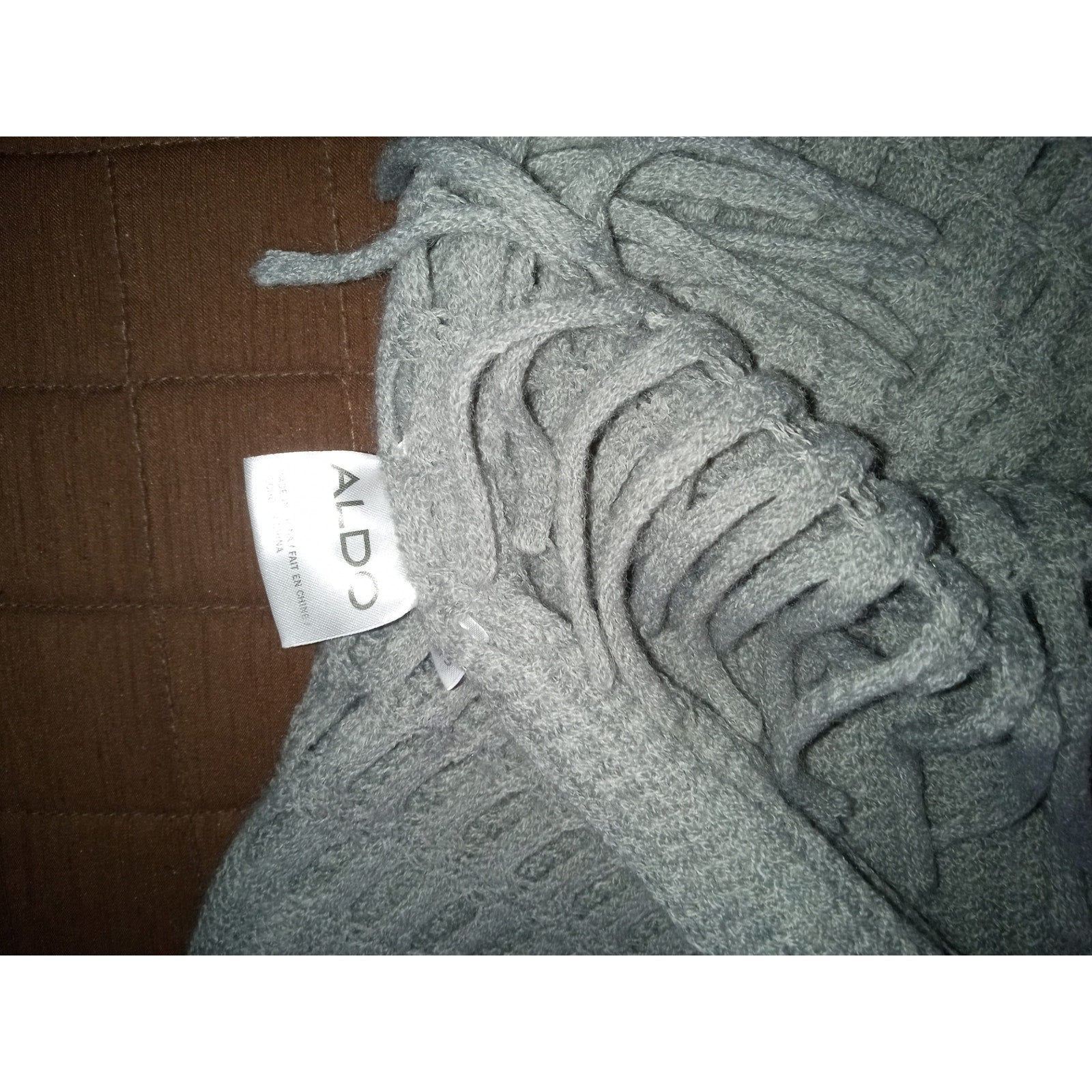 Aldo Nwot knit fringe infinity Scarf