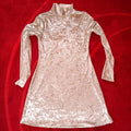 Kimchi Blue Cream Velvet Mini Turtleneck Dress M