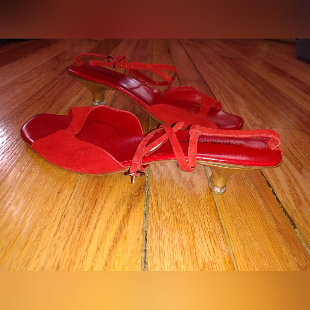 Vintage CNC Costume National Strappy Red Sandals Sz 8 NWOT