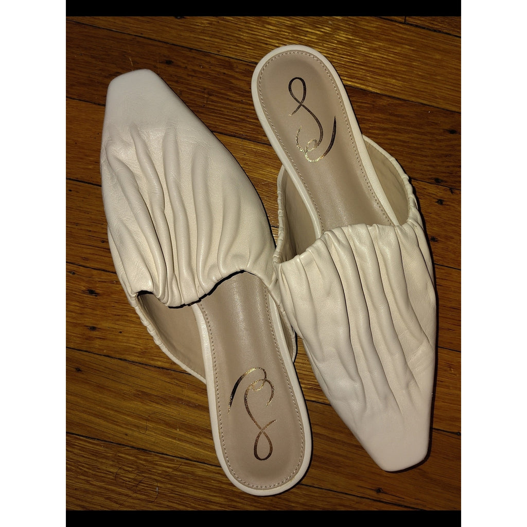 Sam Edleman Cecilia Gathered Leather Slip-On Flats Sz 8