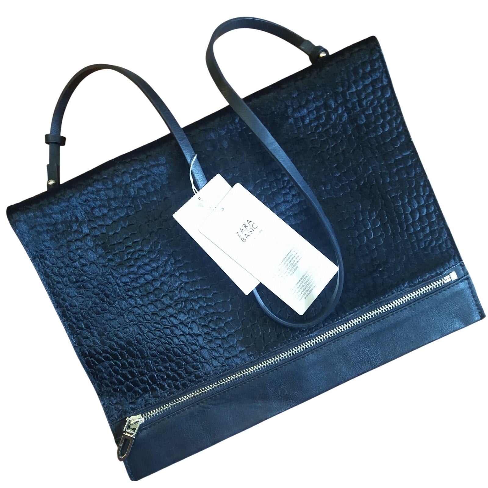 Zara messenger pony hair bag