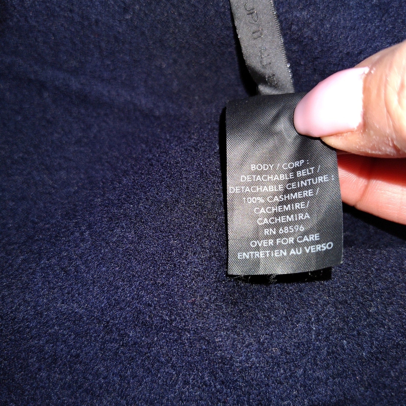 Vintage Donna Karan Navy Cashmere Jacket Sz M