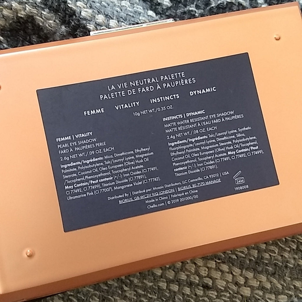 Chella La Vie Neutral Eyeshadow Palette