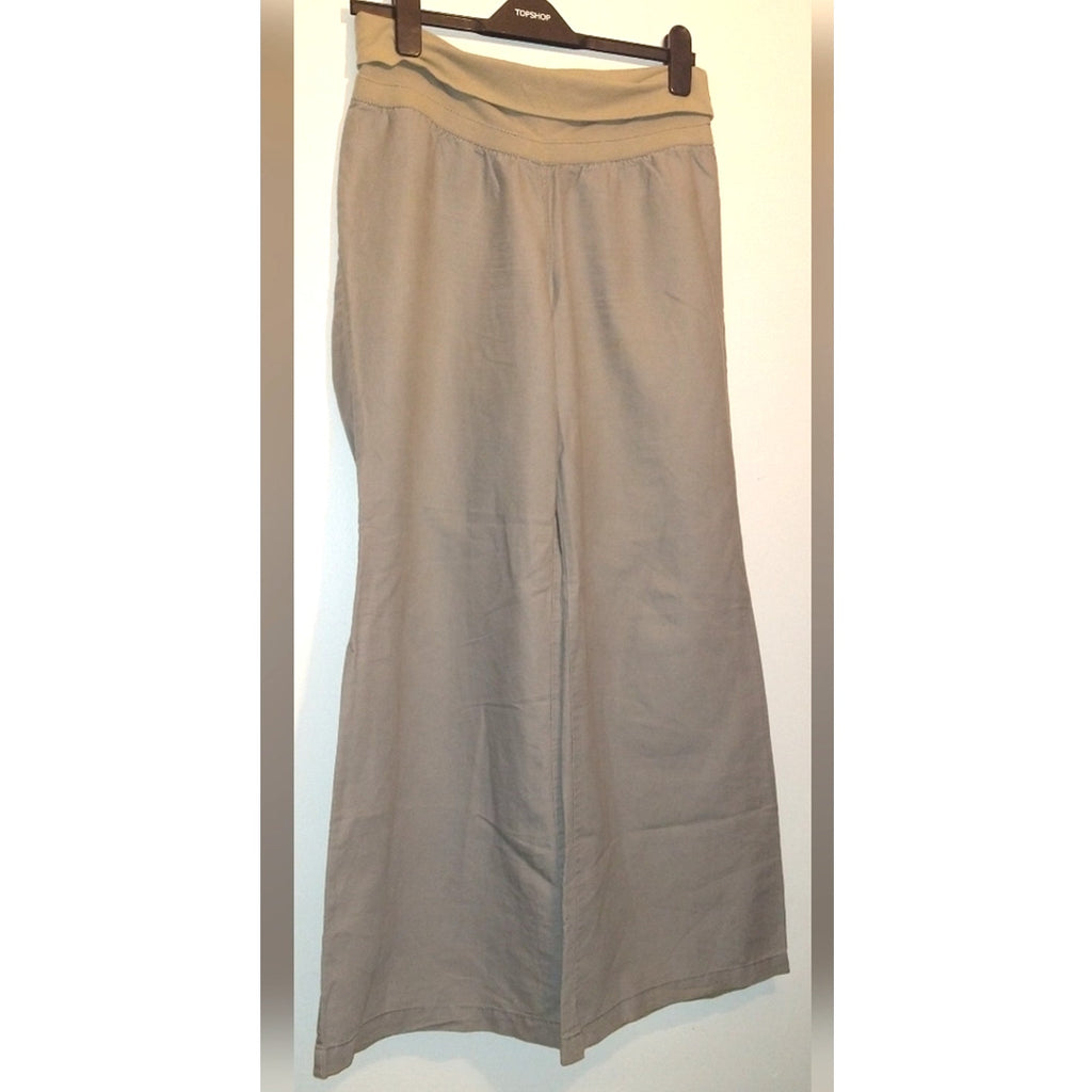 Rollover waist Linen pants NWOT sz M
