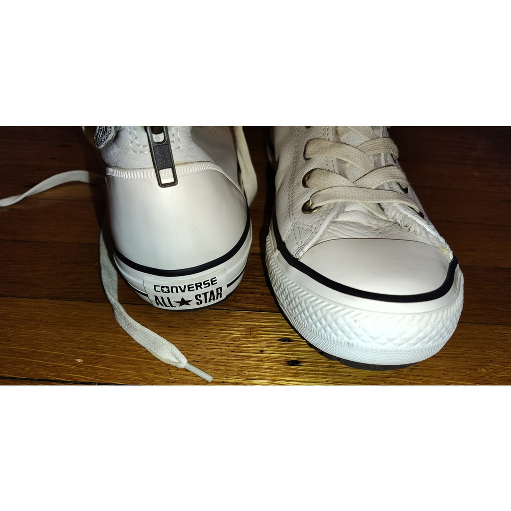 Converse Leather lined High tops w/zipper Sz 7