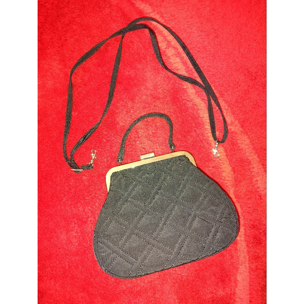 Vera Bradley Black Quilted Mini Top-Handle Crossbody