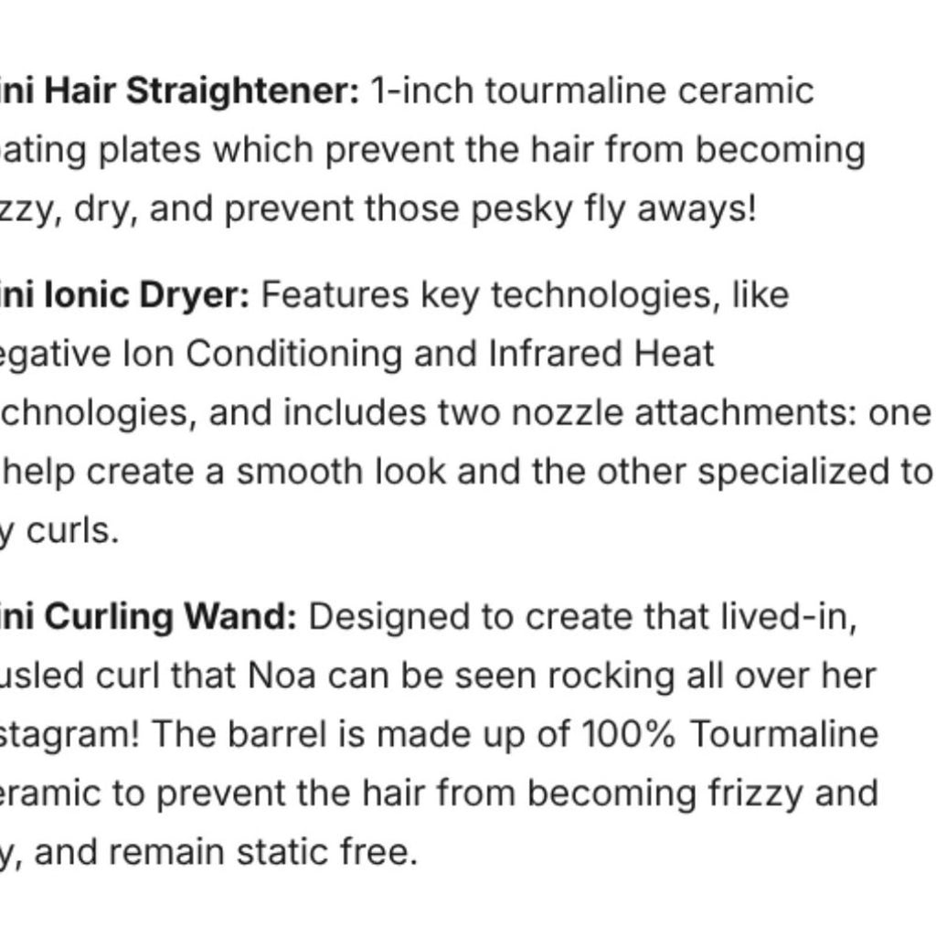 New Hair Styling starter set - 8 PC set and case Noa Kirel